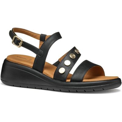 Geox D MELICONIA Synthetische Polyurethan Damen Schwarz Keilabsätze Schwarz EU 37 / UK 4 Geox D MELICONIA Synthetische Polyurethan Damen Schwarz Keilabsätze Schwarz EU 37 / UK 4