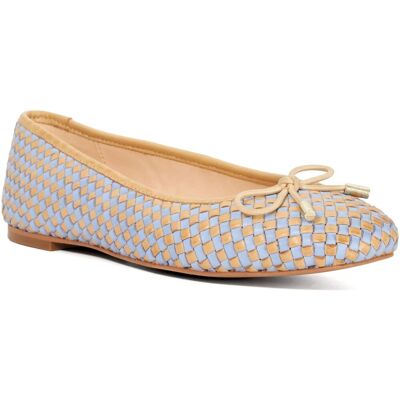 Dune London Dune Heights Leder Damen Blaue Ballerinas Blau EU 40,5 / UK 7 Dune London Dune Heights Leder Damen Blaue Ballerinas Blau EU 40,5 / UK 7