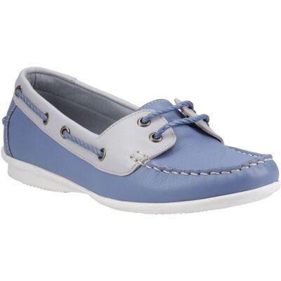 Hush Puppies Irene Leder Damen Blaue Bootsschuhe Blau EU 39/UK 6 Hush Puppies Irene Leder Damen Blaue Bootsschuhe Blau EU 39/UK 6