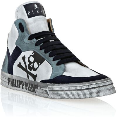 Philipp Plein High-Top Turnschuhe Retrokickz Weiß Blau EU41 Philipp Plein High-Top Turnschuhe Retrokickz Weiß Blau EU41