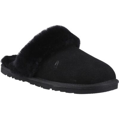 Hush Puppies Samantha Damen Wildleder Hausschuhe in Schwarz Schwarz EU 37 / UK 4 Hush Puppies Samantha Damen Wildleder Hausschuhe in Schwarz Schwarz EU 37 / UK 4
