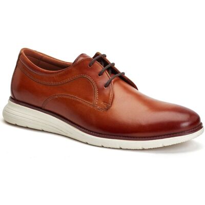 Base London Wing Leder Herren Derby Schuhe In Verbranntem Braun Bräunen EU 40,5 / UK 7 Base London Wing Leder Herren Derby Schuhe In Verbranntem Braun Bräunen EU 40,5 / UK 7