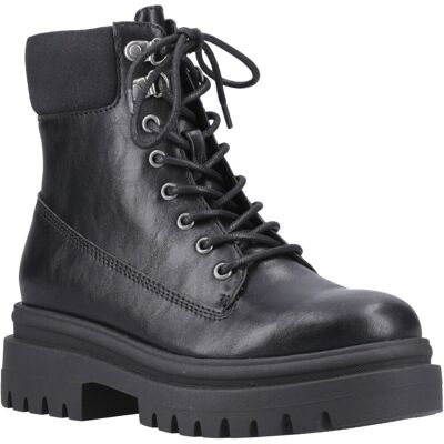 Rocket Dog Danie Kunstleder Damen Schwarze Stiefeletten Mit Absatz Bis Zur Mitte Der Wade Schwarz EU 37 / UK 4 Rocket Dog Danie Kunstleder Damen Schwarze Stiefeletten Mit Absatz Bis Zur Mitte Der Wade Schwarz EU 37 / UK 4
