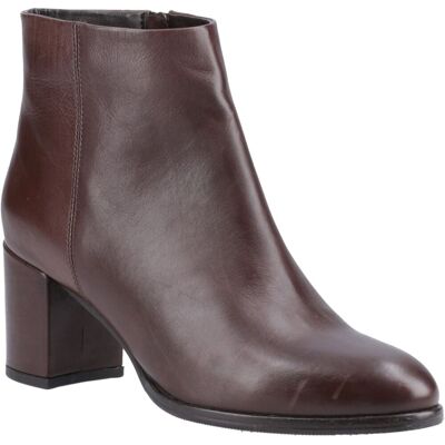 Hush Puppies Claridy Damen braune Lederstiefeletten mit Absatz Braun EU 40,5 / UK 7 Hush Puppies Claridy Damen braune Lederstiefeletten mit Absatz Braun EU 40,5 / UK 7