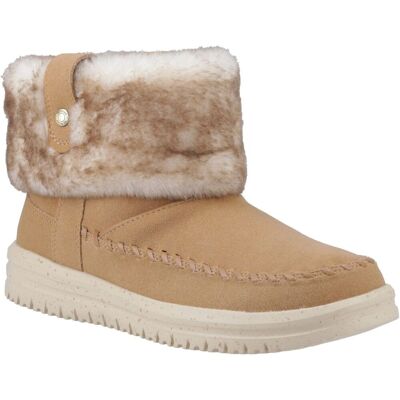 HEYDUDE Camden Cuff Classic Cozy Polyester Damen Winter Stiefeletten in Cognac Braun EU 37 / UK 4 HEYDUDE Camden Cuff Classic Cozy Polyester Damen Winter Stiefeletten in Cognac Braun EU 37 / UK 4