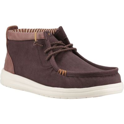 HEYDUDE Wally Mid GripR Herren Ankle Boots aus Baumwolle in Maulwurfsbraun/Downtown Braun EU 44.5 / UK 10 HEYDUDE Wally Mid GripR Herren Ankle Boots aus Baumwolle in Maulwurfsbraun/Downtown Braun EU 44.5 / UK 10
