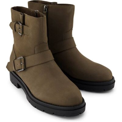 TOMS Ionie Moto Leder Damen Canteen Stiefel Grün EU 39/UK 6 TOMS Ionie Moto Leder Damen Canteen Stiefel Grün EU 39/UK 6