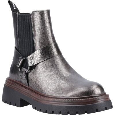 Hush Puppies Raye Damen Chelsea Stiefeletten aus Leder in Grau Silber EU 38 / UK 5 Hush Puppies Raye Damen Chelsea Stiefeletten aus Leder in Grau Silber EU 38 / UK 5