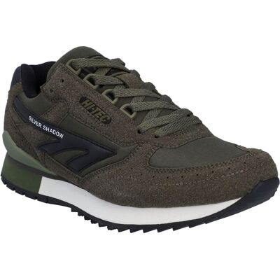 Hi-Tec Silver Shadow PU Wildleder/Polyester Herren Schnürschuhe in Dunkeloliv Olive EU 40,5 / UK 7 Hi-Tec Silver Shadow PU Wildleder/Polyester Herren Schnürschuhe in Dunkeloliv Olive EU 40,5 / UK 7