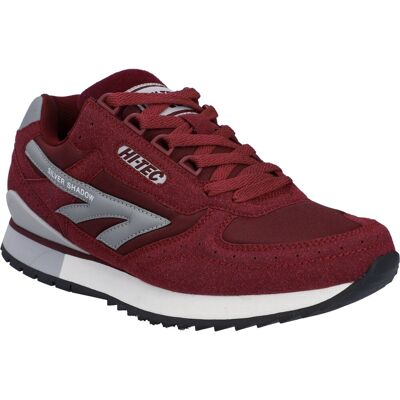 Hi-Tec Silver Shadow PU Wildleder/Polyester Herren Schnürschuhe in Kirsche Rot EU 42 / UK 8 Hi-Tec Silver Shadow PU Wildleder/Polyester Herren Schnürschuhe in Kirsche Rot EU 42 / UK 8