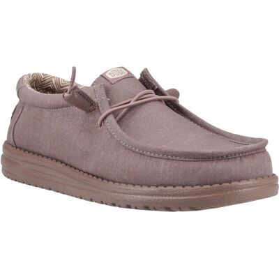 HEYDUDE Wally Stretch Canvas Baumwolle Herren Mokassins Schuhe in tiefem Taupe Taupe EU 44.5 / UK 10 HEYDUDE Wally Stretch Canvas Baumwolle Herren Mokassins Schuhe in tiefem Taupe Taupe EU 44.5 / UK 10