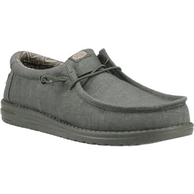 HEYDUDE Wally Stretch Canvas Baumwoll Herren Mokassins Schuhe in Dunkelgrün Grün EU 43 / UK 9 HEYDUDE Wally Stretch Canvas Baumwoll Herren Mokassins Schuhe in Dunkelgrün Grün EU 43 / UK 9