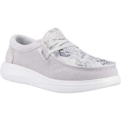 HEYDUDE Wendy COMF Leder Damen Graue/Schlangen Mokassins Schuhe Grau EU 37 / UK 4 HEYDUDE Wendy COMF Leder Damen Graue/Schlangen Mokassins Schuhe Grau EU 37 / UK 4
