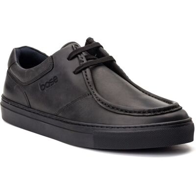 Base London Dalston Leder Herren Schwarz Mokassin Schuhe Schwarz EU 40,5 / UK 7 Base London Dalston Leder Herren Schwarz Mokassin Schuhe Schwarz EU 40,5 / UK 7