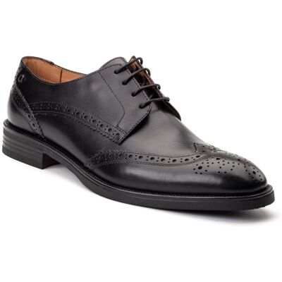 Base London Herren Elegante Schwarze Brogues aus Leder Schwarz EU 40,5 / UK 7 Base London Herren Elegante Schwarze Brogues aus Leder Schwarz EU 40,5 / UK 7