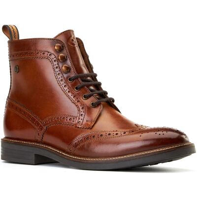Base London Bristol Herren Brogues Aus Gebranntem Tan Leder Bräunen EU 39/UK 6 Base London Bristol Herren Brogues Aus Gebranntem Tan Leder Bräunen EU 39/UK 6