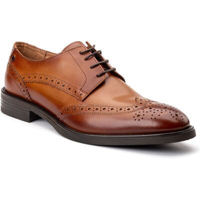 Base London Taschenleder Herren Tan Brogues Schuhe Bräunen EU 40,5 / UK 7 Base London Taschenleder Herren Tan Brogues Schuhe Bräunen EU 40,5 / UK 7