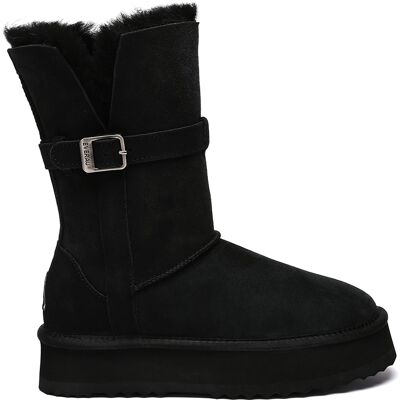 EverAU Australia EVER AU Australien Damen Bürste 3-Wege Stil Plattform Stiefel Schwarz EU 40,5 / UK 7 EverAU Australia EVER AU Australien Damen Bürste 3-Wege Stil Plattform Stiefel Schwarz EU 40,5 / UK 7