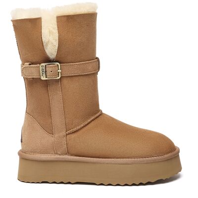 EverAU Australia EVER AU Australien Damen Pinsel 3-Wege Stil Plattform Stiefeletten Kastanie EU 37 / UK 4 EverAU Australia EVER AU Australien Damen Pinsel 3-Wege Stil Plattform Stiefeletten Kastanie EU 37 / UK 4