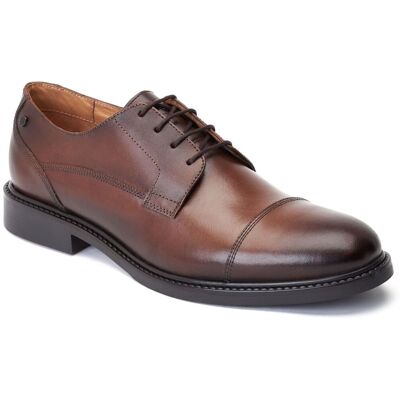 Base London Magnus Leder Herren Oxford Schuhe in verbranntem Braun Braun EU 40,5 / UK 7 Base London Magnus Leder Herren Oxford Schuhe in verbranntem Braun Braun EU 40,5 / UK 7