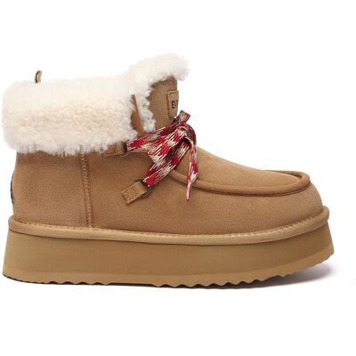 EverAU Australia EVER AU Australien Damen Lapwing Knöcheluppen-Plattformstiefel Kastanie EU 38 / UK 5 EverAU Australia EVER AU Australien Damen Lapwing Knöcheluppen-Plattformstiefel Kastanie EU 38 / UK 5