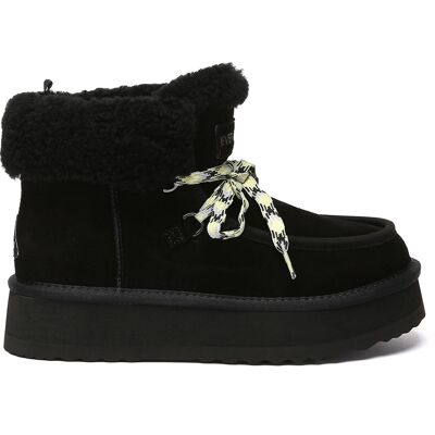 EverAU Australia EVER AU Australien Damen Lapwing Knöchel-Plattformstiefel Schwarz EU 40,5 / UK 7 EverAU Australia EVER AU Australien Damen Lapwing Knöchel-Plattformstiefel Schwarz EU 40,5 / UK 7
