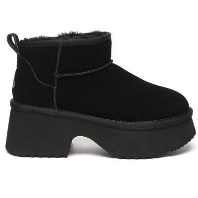 EverAU Australia EVER AU Australien Damen Nicobar 3-Wege-Stil Plattform Mid Stiefel Schwarz EU 38 / UK 5 EverAU Australia EVER AU Australien Damen Nicobar 3-Wege-Stil Plattform Mid Stiefel Schwarz EU 38 / UK 5