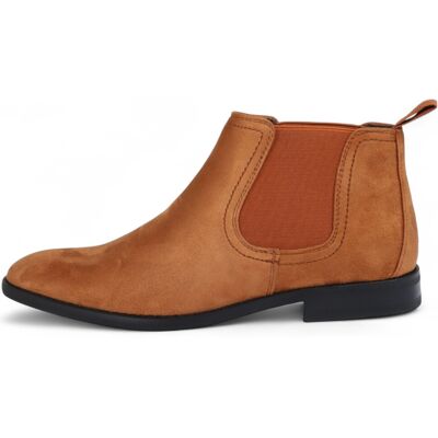 Infinity Leather Herren Chelsea Boots aus Wildleder in Hellbraun, mit echtem Leder gefüttert, Slip-On Bräunen EU42 Infinity Leather Herren Chelsea Boots aus Wildleder in Hellbraun, mit echtem Leder gefüttert, Slip-On Bräunen EU42