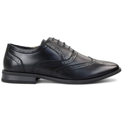 Infinity Leather Klassische Derby-Oxford-Schuhe für Herren in Schwarz Schwarz EU46 Infinity Leather Klassische Derby-Oxford-Schuhe für Herren in Schwarz Schwarz EU46