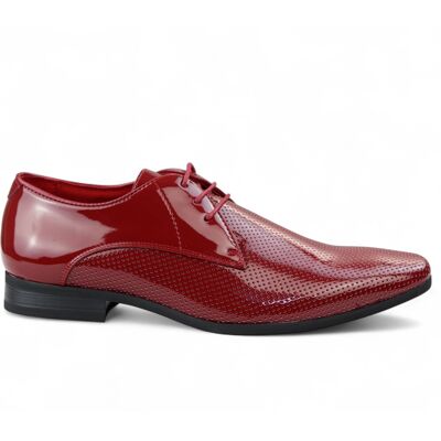 Infinity Leather Rote formelle Schnürschuhe mit spitzer Spitze für Herren Rot EU40 Infinity Leather Rote formelle Schnürschuhe mit spitzer Spitze für Herren Rot EU40