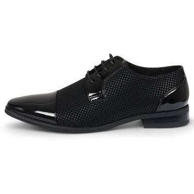 Infinity Leather Formelle Oxford-Derby-Schuhe aus schwarzem Leder für Herren Schwarz EU40 Infinity Leather Formelle Oxford-Derby-Schuhe aus schwarzem Leder für Herren Schwarz EU40
