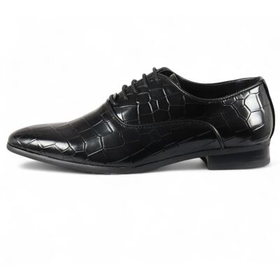 Infinity Leather Klassische Oxford-Derby-Schnürschuhe für Herren in Schwarz Schwarz EU41 Infinity Leather Klassische Oxford-Derby-Schnürschuhe für Herren in Schwarz Schwarz EU41