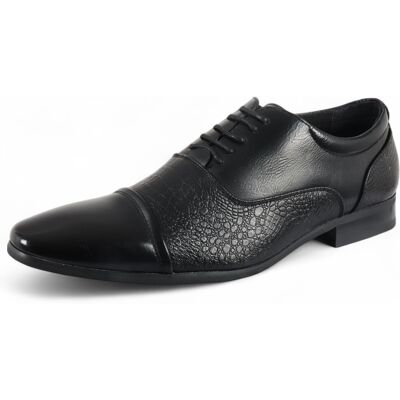 Infinity Leather Klassische Herrenschuhe im Brogue-Stil mit Schnürung in Schwarz Schwarz EU40 Infinity Leather Klassische Herrenschuhe im Brogue-Stil mit Schnürung in Schwarz Schwarz EU40