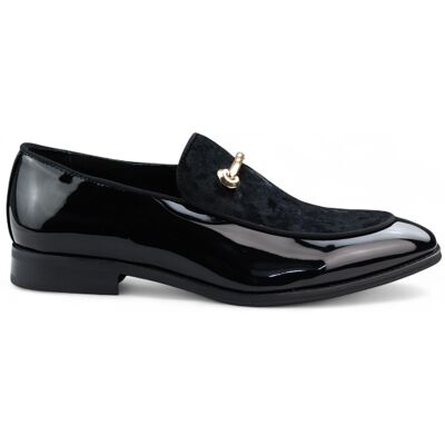 Infinity Leather Elegante schwarze Slipper für Herren mit Lederfutter und Samt-Schlupfschuhen Schwarz EU44 Infinity Leather Elegante schwarze Slipper für Herren mit Lederfutter und Samt-Schlupfschuhen Schwarz EU44