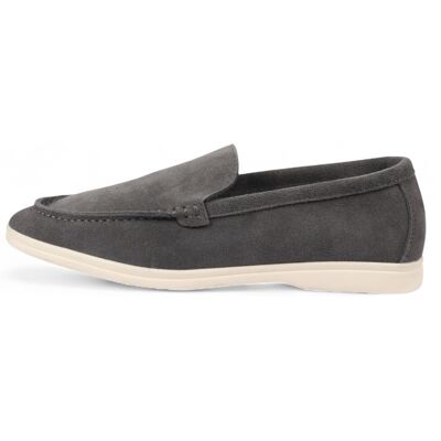 Infinity Leather Robuste Slipper für Herren in Grau mit gepolsterter Innensohle Grau EU45 Infinity Leather Robuste Slipper für Herren in Grau mit gepolsterter Innensohle Grau EU45