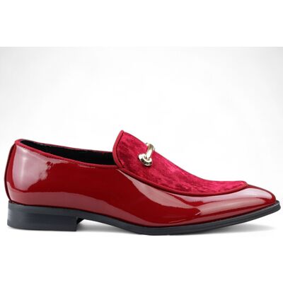 Infinity Leather Elegante rote Slipper für Herren mit Lederfutter und Samt-Schlupfschuhen Rot EU45 Infinity Leather Elegante rote Slipper für Herren mit Lederfutter und Samt-Schlupfschuhen Rot EU45