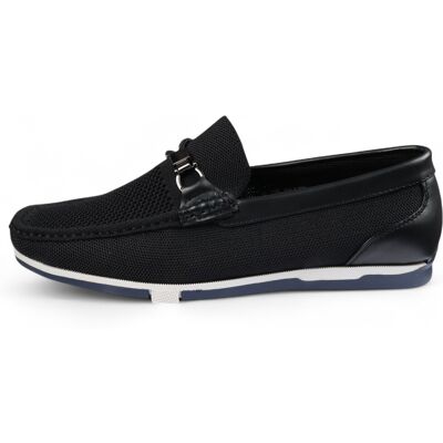Infinity Leather Schwarze, leichte Slipper aus Mesh für Herren, atmungsaktiv Schwarz EU41 Infinity Leather Schwarze, leichte Slipper aus Mesh für Herren, atmungsaktiv Schwarz EU41