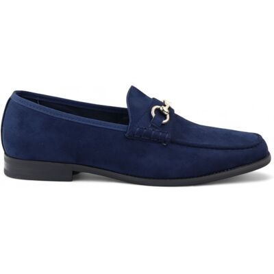 Infinity Leather Herren-Mokassins aus Wildleder mit Lederfutter in Marineblau Marine EU41 Infinity Leather Herren-Mokassins aus Wildleder mit Lederfutter in Marineblau Marine EU41