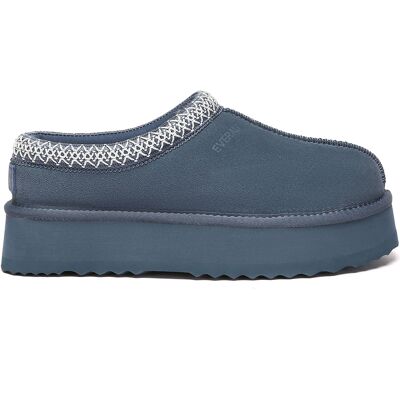 EverAU Australia EVER AU Australien Damen Wonga Leder Plattform Hausschuhe Blau/Dunkelgrau EU 36 / UK 3 EverAU Australia EVER AU Australien Damen Wonga Leder Plattform Hausschuhe Blau/Dunkelgrau EU 36 / UK 3