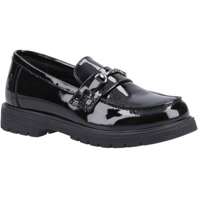 Hush Puppies Lydia Patent Senior Mädchenschwarze Slipper Aus Leder Schwarz EU 36 / UK 3 Hush Puppies Lydia Patent Senior Mädchenschwarze Slipper Aus Leder Schwarz EU 36 / UK 3