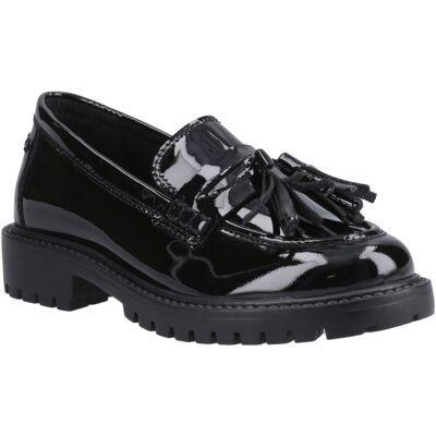 Hush Puppies Abigail Patent Senior Mädchenschwarze Slipper Aus Leder Schwarz EU 42 / UK 8 Hush Puppies Abigail Patent Senior Mädchenschwarze Slipper Aus Leder Schwarz EU 42 / UK 8
