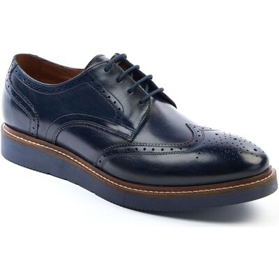 Base London Joe Leder Herren Navy Brogues Schuhe Marine EU 46 / UK 11 Base London Joe Leder Herren Navy Brogues Schuhe Marine EU 46 / UK 11