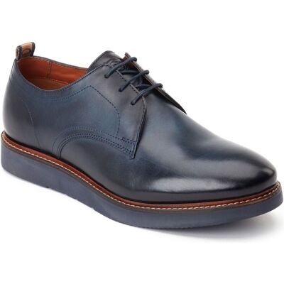 Base London Roly Leder Herren Navy Schnürschuhe Marine EU 40,5 / UK 7 Base London Roly Leder Herren Navy Schnürschuhe Marine EU 40,5 / UK 7