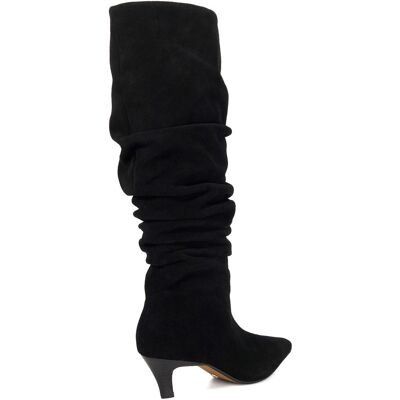 Dune London Dune Saunders Leder Damen Schwarze Stiefeletten mit Absatz bis zum Knie Schwarz EU 39/UK 6 Dune London Dune Saunders Leder Damen Schwarze Stiefeletten mit Absatz bis zum Knie Schwarz EU 39/UK 6