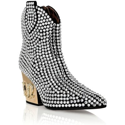 Philipp Plein Stiefel Gothic Plein Silber EU 36 Philipp Plein Stiefel Gothic Plein Silber EU 36