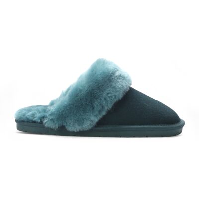 Infinity Leather Damen-Winterpantoffeln aus echtem Schaffell, grünem Wildleder – Luna Grün EU 36 Infinity Leather Damen-Winterpantoffeln aus echtem Schaffell, grünem Wildleder – Luna Grün EU 36