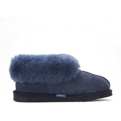 Infinity Leather Damen Winterstiefelette aus Schaffell-Wildleder in Marineblau zum Hineinschlüpfen – Glacier Marine EU40 Infinity Leather Damen Winterstiefelette aus Schaffell-Wildleder in Marineblau zum Hineinschlüpfen – Glacier Marine EU40