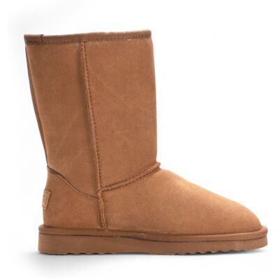 Infinity Leather Damen Winterstiefeletten aus echtem Schaffell in Kastanienbraun mit Wildleder-Optik - Dämmerung Bräunen EU 37 Infinity Leather Damen Winterstiefeletten aus echtem Schaffell in Kastanienbraun mit Wildleder-Optik - Dämmerung Bräunen EU 37
