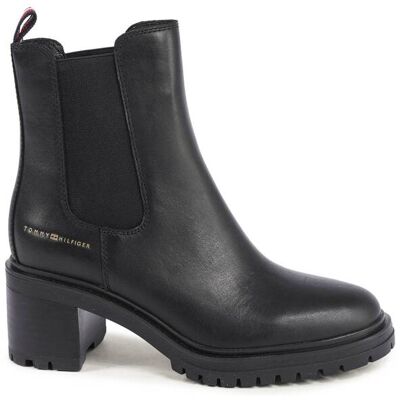 Tommy Hilfiger Chelsea-Stiefel mit Blockabsatz Schwarz EU 38 Tommy Hilfiger Chelsea-Stiefel mit Blockabsatz Schwarz EU 38