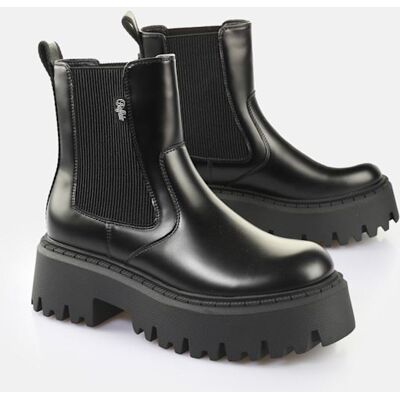 Buffalo Aspen Chelsea Damen Schwarze Stiefel Schwarz EU 38 / UK 5 Buffalo Aspen Chelsea Damen Schwarze Stiefel Schwarz EU 38 / UK 5